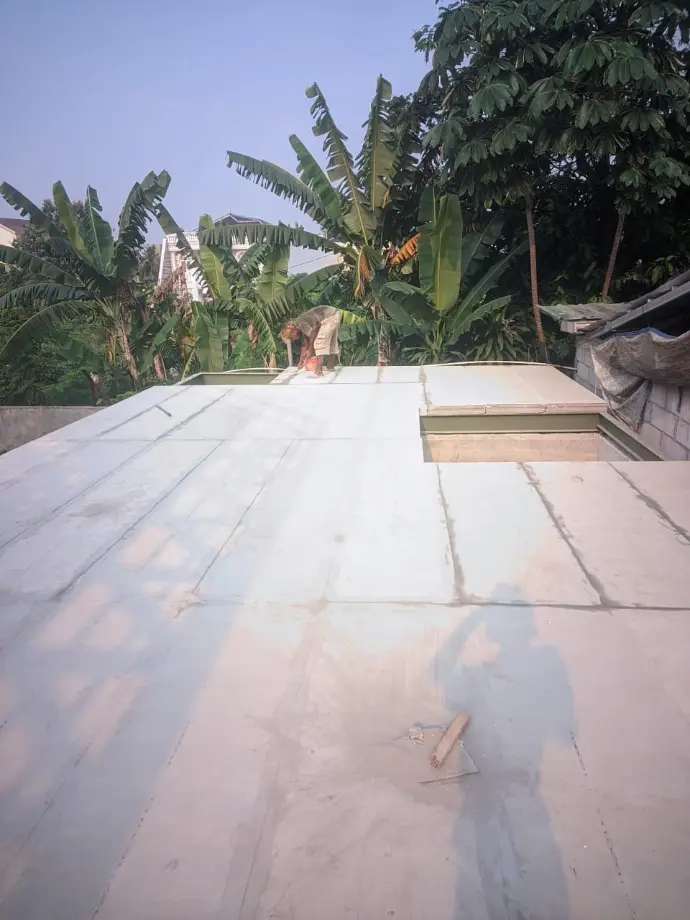 material dak beton depok